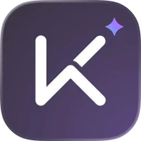 Keep 应用图标：紫色底白色 K 字